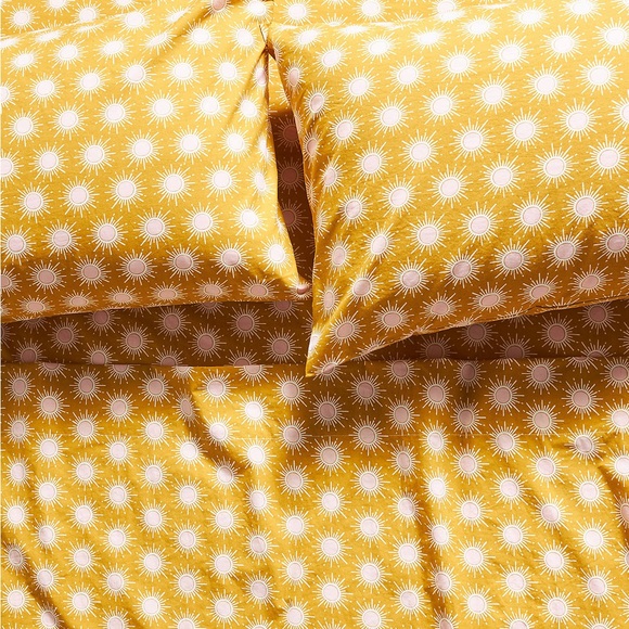 Anthropolgie organic cotton percale sheet set - twin sun print - Picture 1 of 2